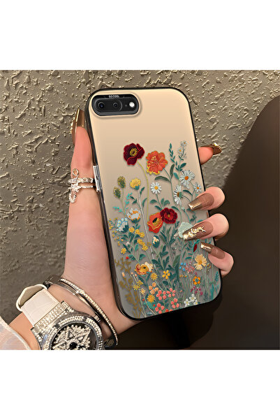 Hontinga حافظة هاتف آيفون 8 بلس متوافقة مع الحواف السيليكونية الصلبة والمضادة...