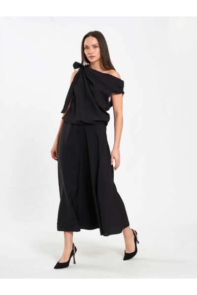 Lefon Fustă midi de damă cu volane 041162