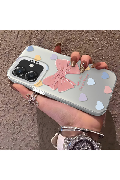 CHICASELUX حافظة هاتف من السيليكون ذات حافة صلبة ومضادة للسقوط على شكل قلب مت...