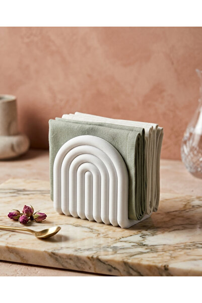 Filkorium3D Modern Wavy Design Napkin Holder – Minimal Decorative Desktop Nap...