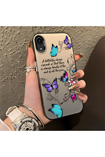Hontinga iPhone Xr Compatible Silicone Edge Hard Back Anti-Fall Phone Case Bu...