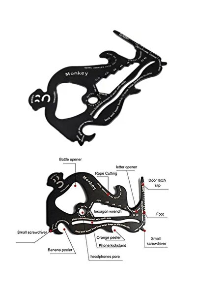 BGA 11’in 1 Hayatta Kalma Kartı Paslanmaz Çelik Cüzdan Tipi Çok Fonksiyonlu a...