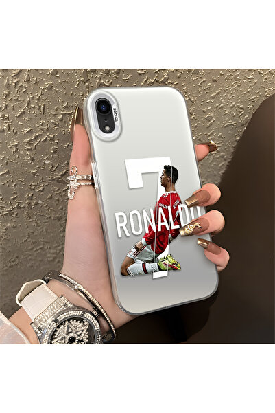 Hontinga حافظة هاتف مضادة للسقوط من السيليكون CR7 منقوش متوافقة مع هاتف iPhon...