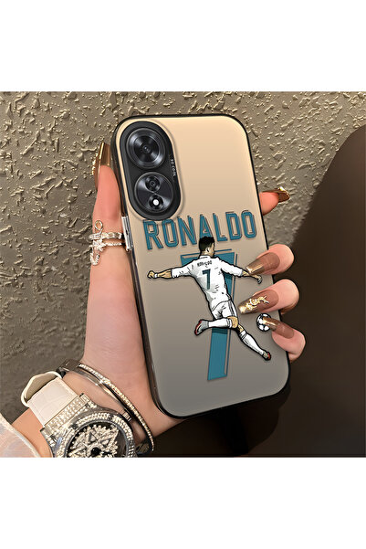 Hontinga حافظة هاتف OPPO A60 متوافقة مع CR7 منقوش من السيليكون ذات حافة صلبة ...
