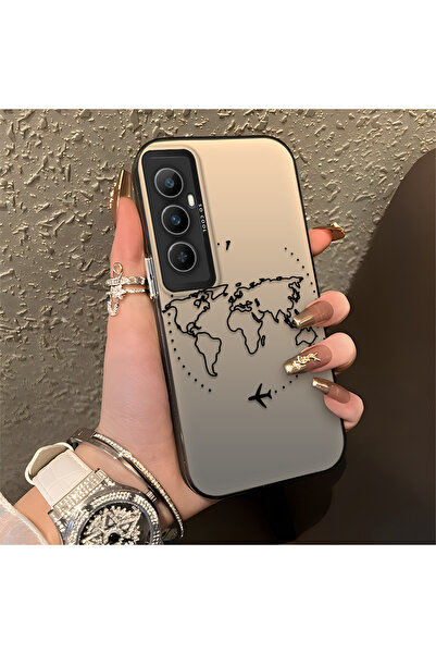 Hontinga حافظة هاتف Realme C65 متوافقة مع الحافة السيليكونية الصلبة والمضادة ...