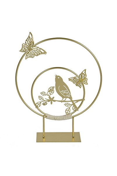 OEM Metallic Decoration Wreaths with 3D Birds and Butterflies in Gold Color 2...