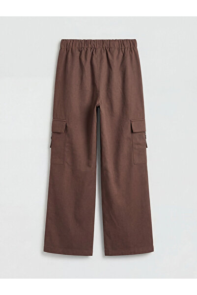 LC Waikiki Brown loose fit girl's cargo pants