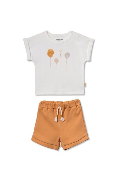 BabyCosy Organic Wear طقم صيفي للأطفال مكون من قطعتين بنسبة 100% من القطن الف...