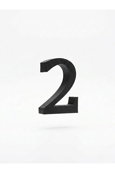 Leerybee Door Apartment Number 5 cm Black Adhesive 3D Printing No - 2 Two