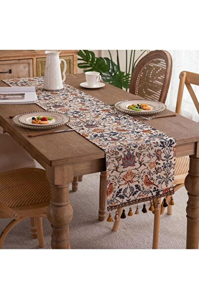 Sumkyle Farmhouse Rustic Table Runner, for Home Party Decor 33x180 CM