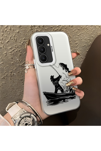 Hontinga غطاء هاتف سيليكون متوافق مع سامسونج جالاكسي S25 FE، ذو حافة صلبة ومض...