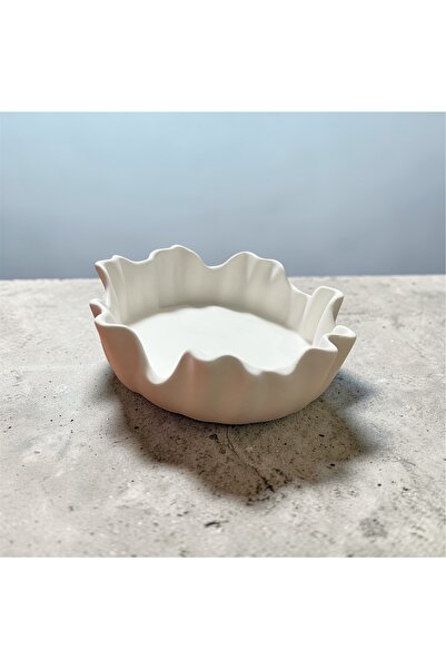 Nova Hobi Atölyesi Dalga Kenarlı Dekoratif Taş Tabak 19 x 6 cm