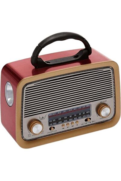 Generic Retro Radio YS-3199BT Bluetooth Flashlight FM Pendrive (Red)