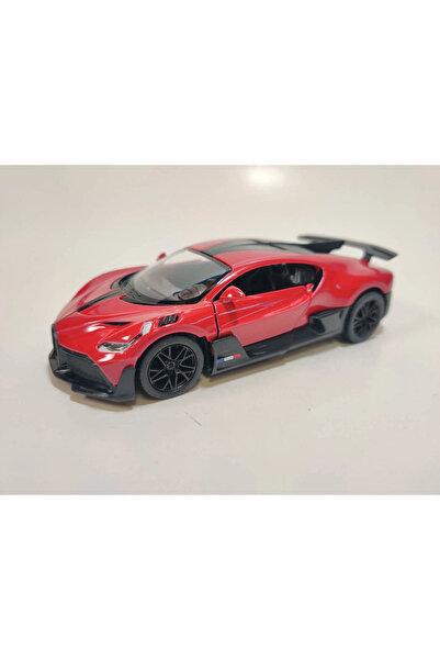 Kinsmart 1:36 Ölçek Metal Bugatti Divo Diecast Çek Bırak Araba Kırmızı