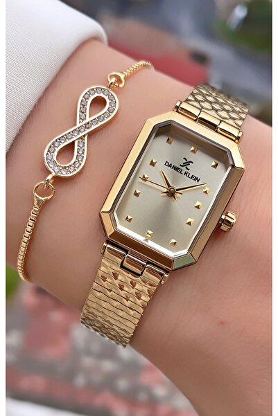 Daniel Klein Yellow Color Steel Case Thin Cord Original Women's Wristwatch Br...