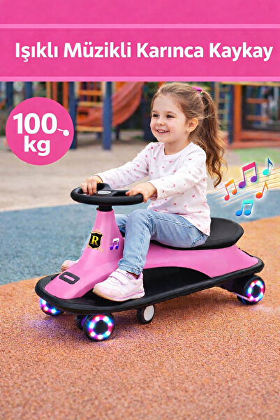 TOHA Royal Karınca Kaykay Işıklı & 12 Müzikli - 100 Kg Taşıma Kapasiteli Swin...
