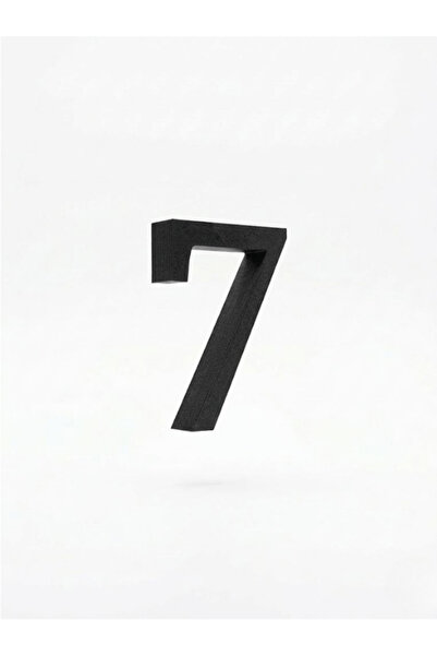 Leerybee Door Apartment Number 5 cm Black Adhesive 3D Printing No - 7 Seven