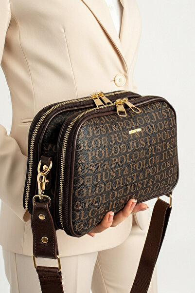 Just Polo Women's 5 Compartment Long Crossbody Shoulder Bag (28X17 cm)