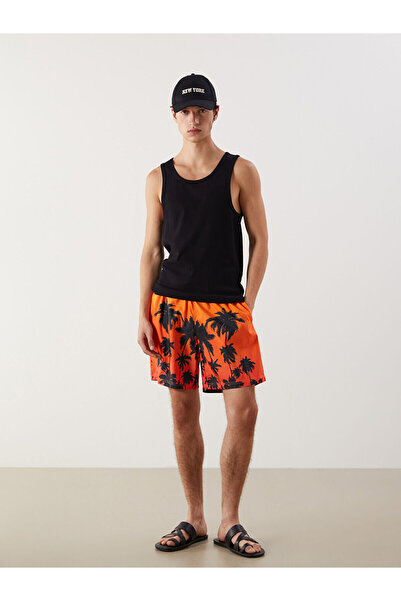 LC Waikiki Özmarka New Season Short Length Patterned Men's Swim Shorts