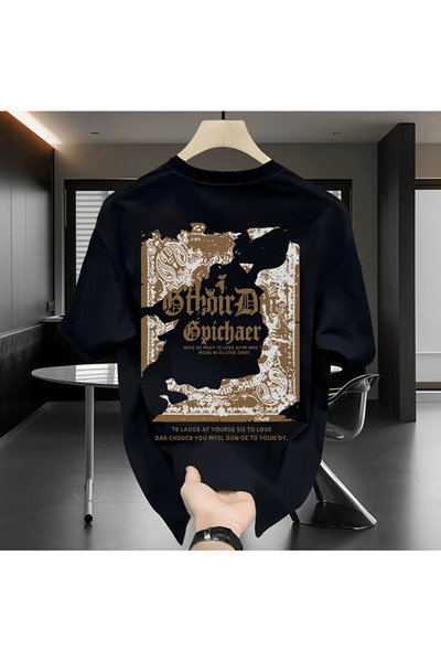 gencerco Özel Sırt Baskılı Premium Oversize T-shirt