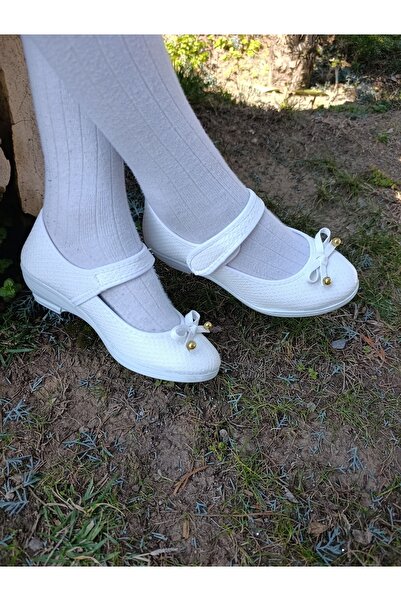 NewOneMall Bela devojčica, cipele sa mašnom, čvrstim zatvaračem i udobnim đon...