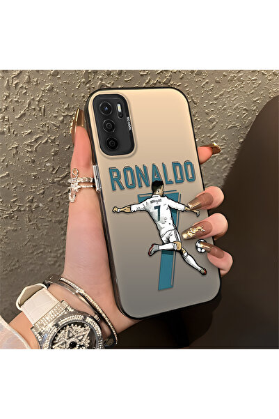 Hontinga حافظة هاتف OPPO A16 متوافقة مع CR7 منقوش مصنوعة من السيليكون ومضادة ...