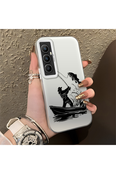 Hontinga حافظة هاتف Realme C65 4G متوافقة مع السيليكون ذات الحواف الصلبة والم...