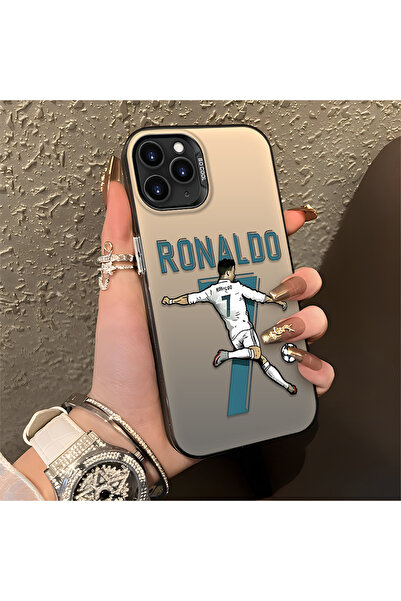 Hontinga iPhone 11 Pro Max Compatible Cr7 Patterned Silicone Edge Hard Back A...