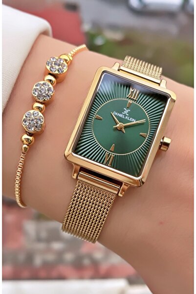 Daniel Klein Gold Color Steel Case Mesh Thin Cord Original Women's Wristwatch...