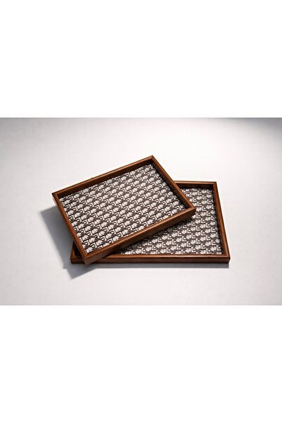 MARZEN HOME 2 Li Deri Sunum Tepsisi Büyük Boy-Orta Boy