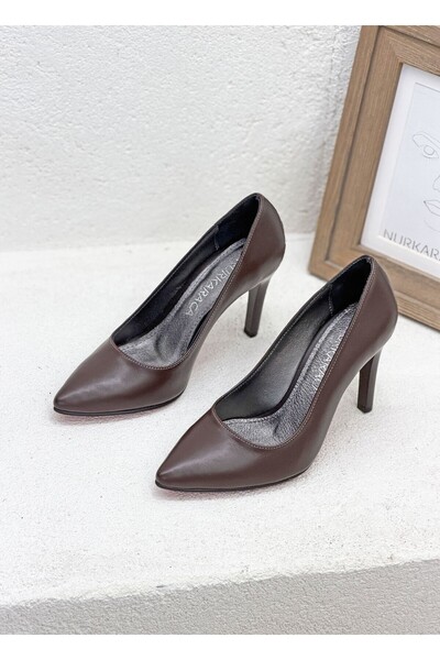 NUR KARACA 26Y1501 Genuine De Leather cm İnc Stiletto Heel Ti̇letto Shoes for...