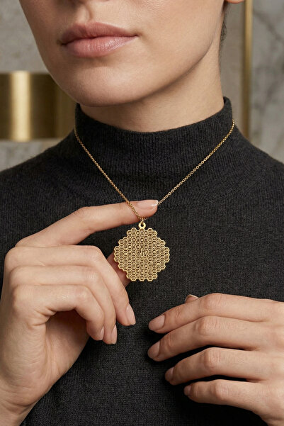 Parmas Design Allah ve Esmaül Hüsna İşlemeli 925 Ayar Gümüş Kadın Kolye