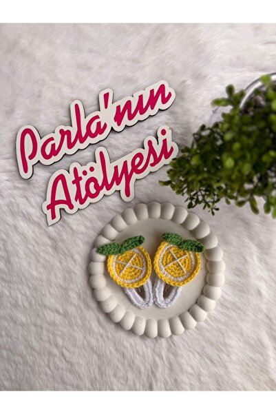 SOFT Двосторонній ручний в'язаний застібка-кнопка лимон