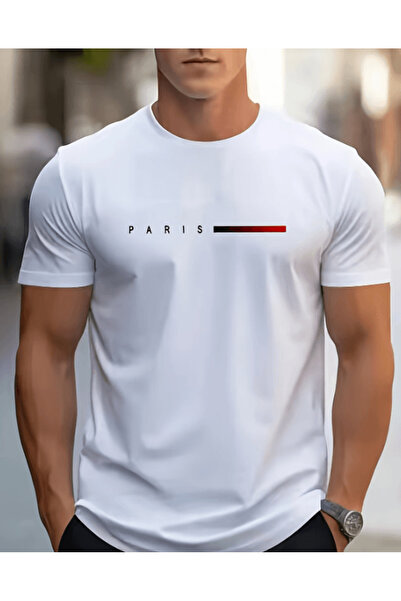 gencerco Μπλουζάκι Paris Horizontal Design με τύπωμα Premium oversized