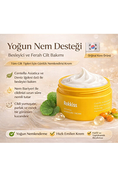 rokkiss VitaFul Moisture Cream 50 ml | Yoğun Nemlendirici Kore Yüz Kremi