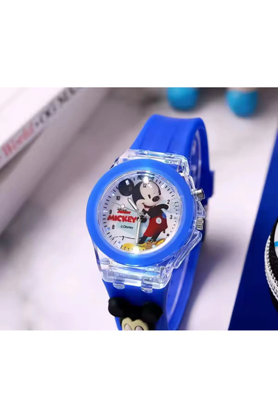 marimari Children's watch with light disneyy mickeyy like visual