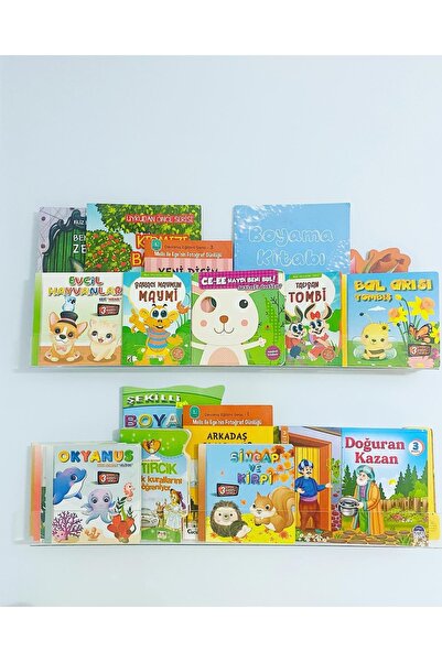 özgürce İki Parçalı Şeffaf Kitaplık Rafı 60cm x 5cm, Şık ve Pratik Düzenleme