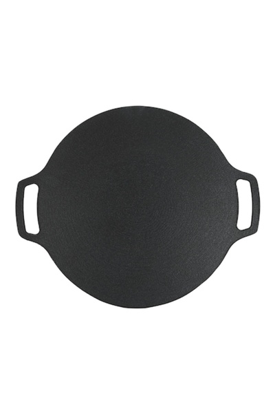 Trendily Placă de grătar rotundă coreeană, 6 straturi antiaderentă, mânere pe...