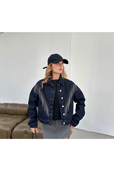 Aida Fashion Raw PÜSKÜL TAŞLI CEKET