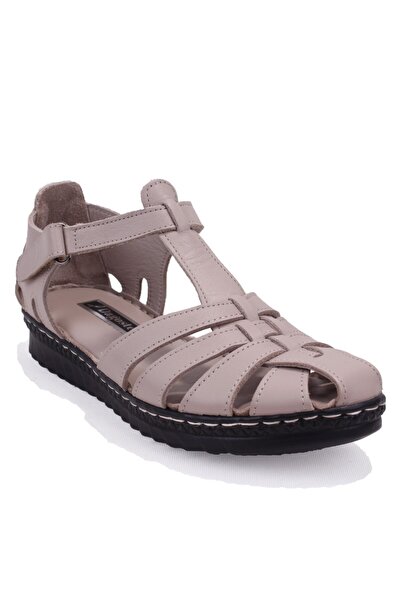 DAGOSTER DZA07-997A88 Μπεζ Καθημερινό Ορθοπεδικό Δερμάτινο Γυναικείο Σανδάλια