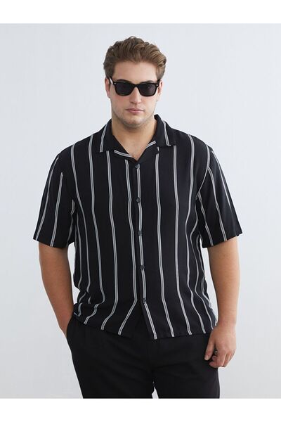 LC Waikiki Regular Fit Resort Collar Striped Men's Shirt