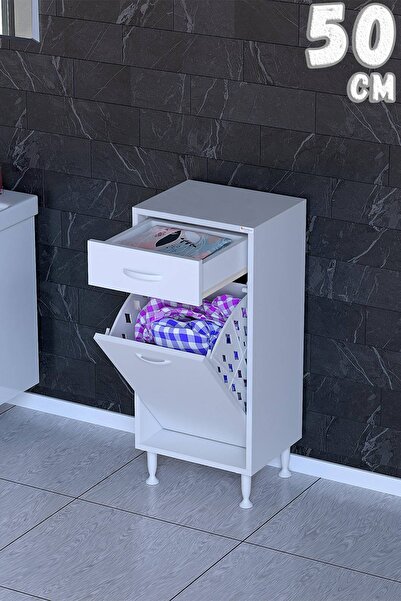 Modilayn EMİR Banyo 1 Çekmeceli Ve 1 Göz Sepet Hazneli Mini Banyo Dolabı 14 f...