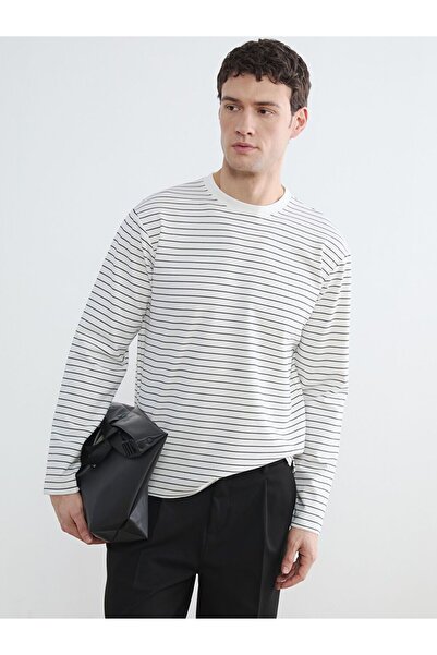 LC Waikiki Crew Neck Striped Men's Sweatshirt