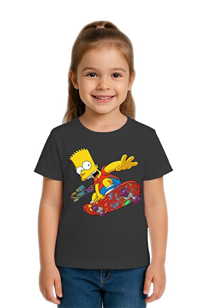 SEDİRLİ Unisex Simpsons με τύπωμα Παιδικό μπλουζάκι από χτενισμένο βαμβακερό ...