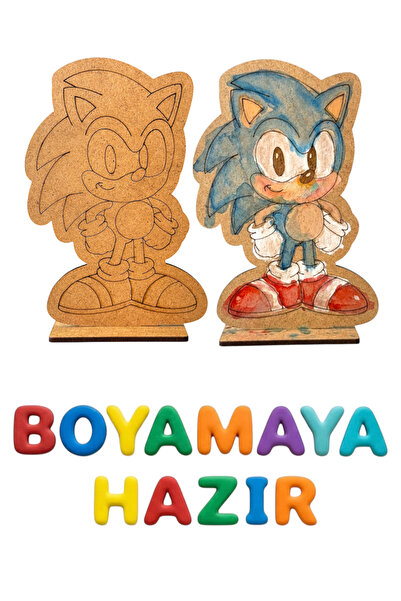 tollihy brinco Ahşap Boyanabilir Kirpi Sonic Figürü - Çocuklar İçin Eğitici A...