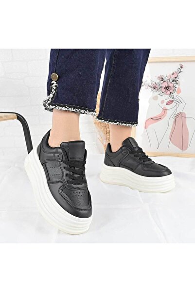 Tmall Pantofi sport pentru femei, - Piele, D1485, Negru