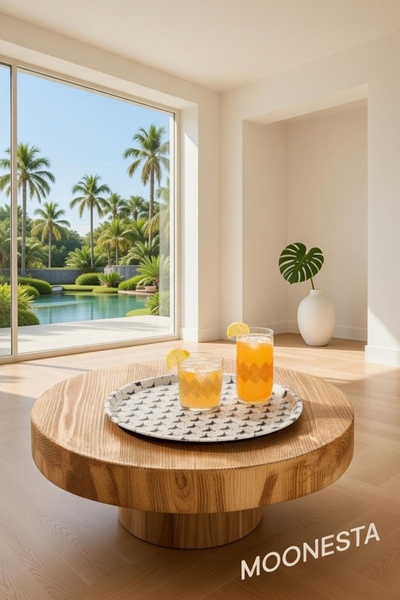 Madame Coco Rêve Bleu Oiseau Round Tray