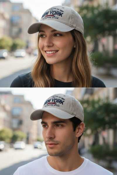 Aware Time Unisex Özle Washed Denim Cap Hat