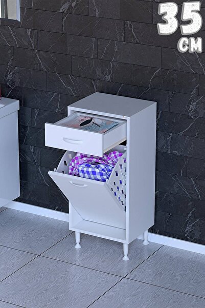 Modilayn EMİR Banyo 1 Çekmeceli Ve 1 Göz Sepet Hazneli Mini Banyo Dolabı 14 f...