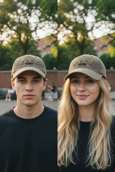 Aware Time Șapcă unisex din denim, tip Özle Wash